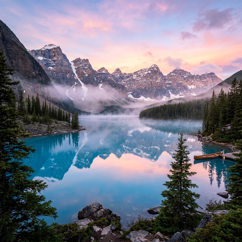 Deep breath nature scene