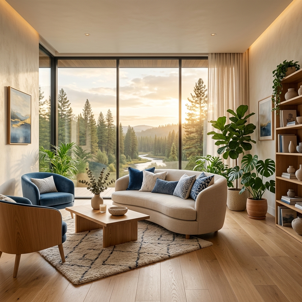 Peaceful Therapy Space Illustration